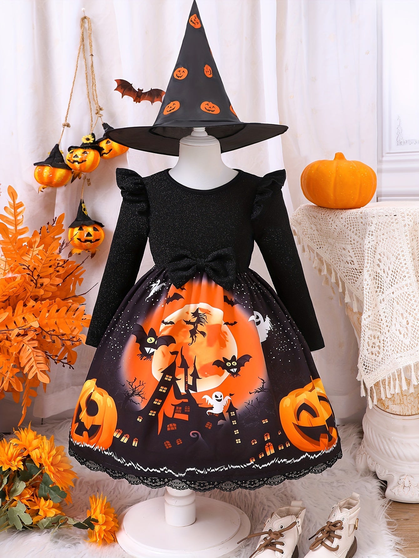 Girls Pumpkin Dress