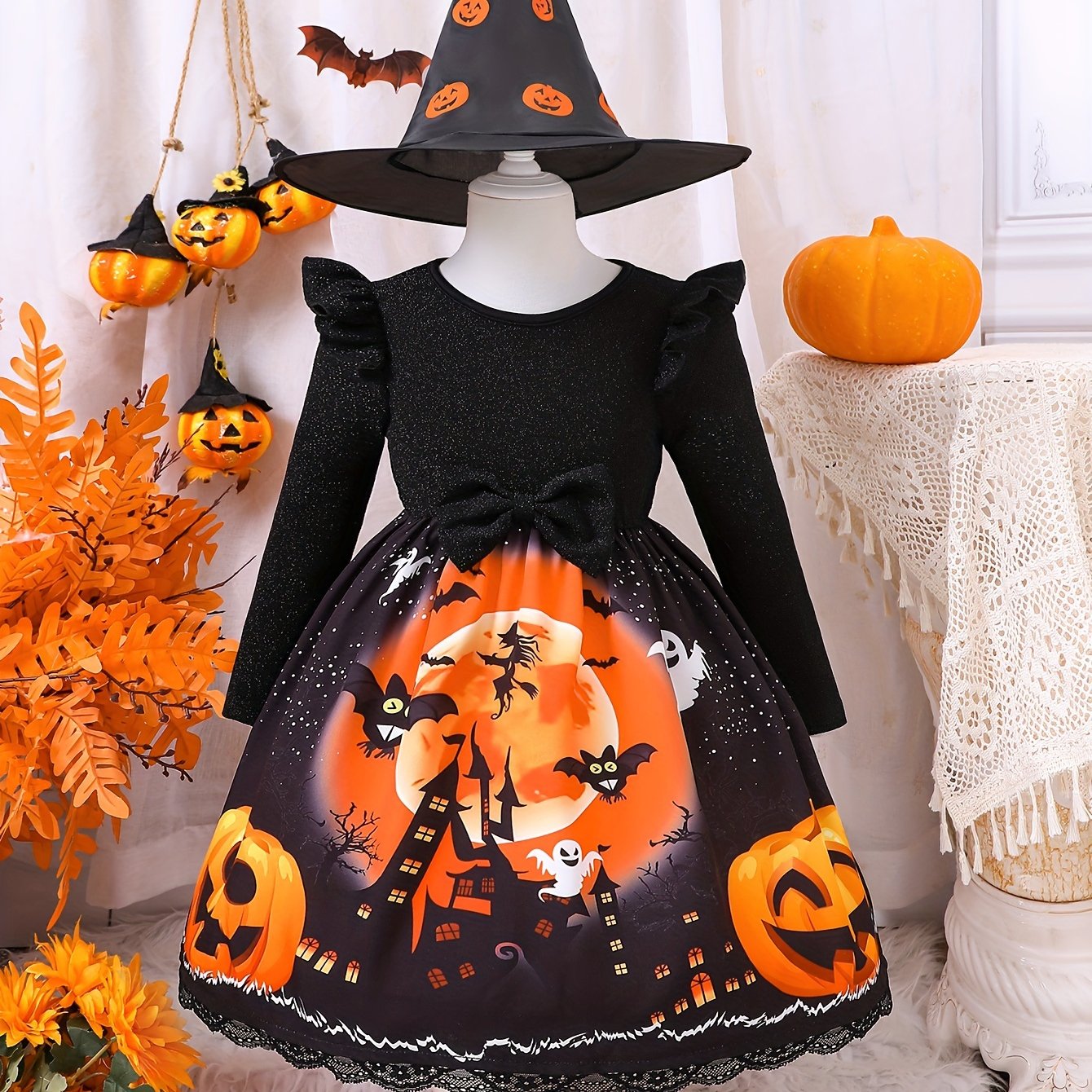 Girls Pumpkin Dress